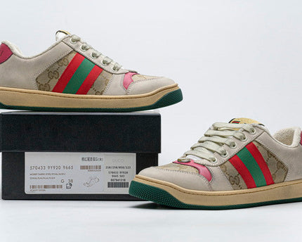Men's Gucci Tennis 1977 Print Red Sneaker Shoes