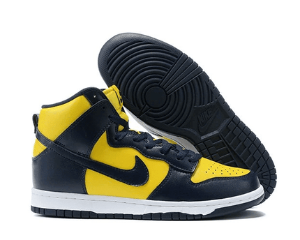 Men's SB Dunk High Yellow Navy Shoes