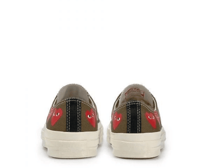 Men's Play Comme Des Garcons X Converse Low Top Khaki Shoes