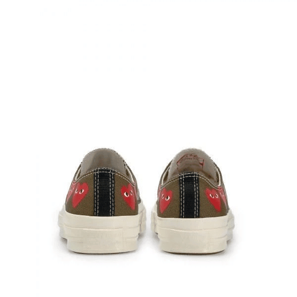 Men's Play Comme Des Garcons X Converse Low Top Khaki Shoes