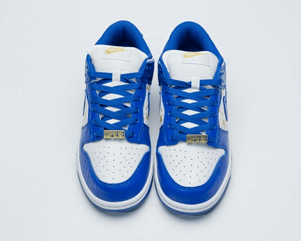 Men's Supreme x SB Dunk Low Blue Stars Shoes