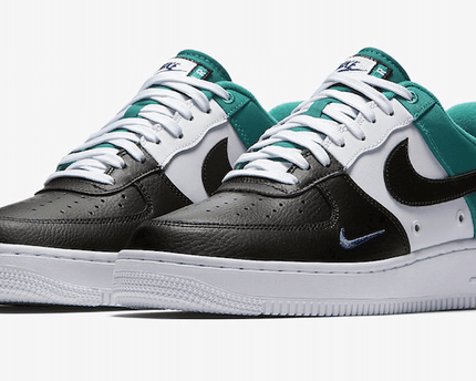 Men's Air Force 1 Low 07 LV8 Mini Swoosh Neptune Green Shoes