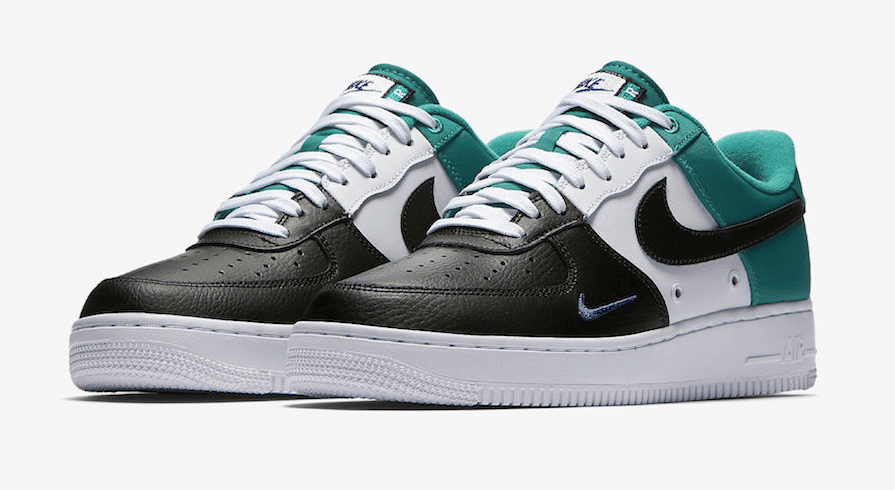 Men's Air Force 1 Low 07 LV8 Mini Swoosh Neptune Green Shoes