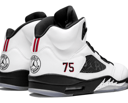 Men's Air Jordan 5 Paris Saint Germain PSG White Shoes