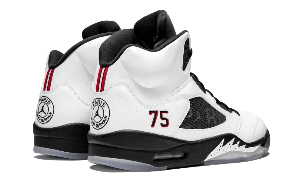 Men's Air Jordan 5 Paris Saint Germain PSG White Shoes