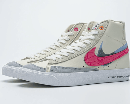 Men's Blazer Mid 77 Beige Pink Blue Shoes