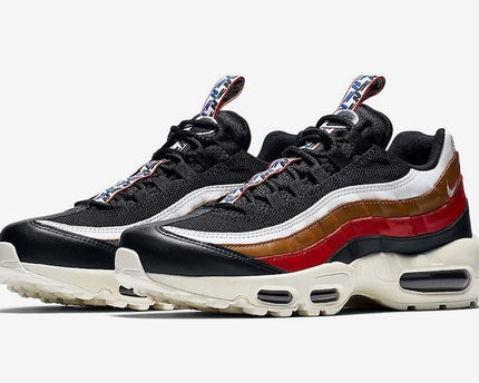 Men's Air Max 95 Pull Tab Navy Brown Red Shoes