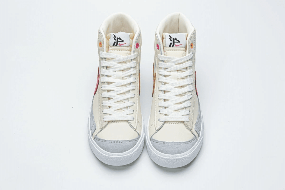 Men's Blazer Mid 77 Beige Pink Blue Shoes