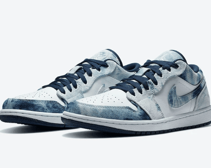 Men's Air Jordan 1 Low Washed Denim Shoes