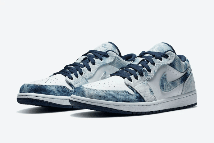 Men's Air Jordan 1 Low Washed Denim Shoes