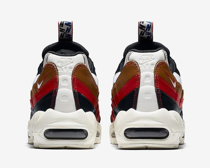 Men's Air Max 95 Pull Tab Navy Brown Red Shoes