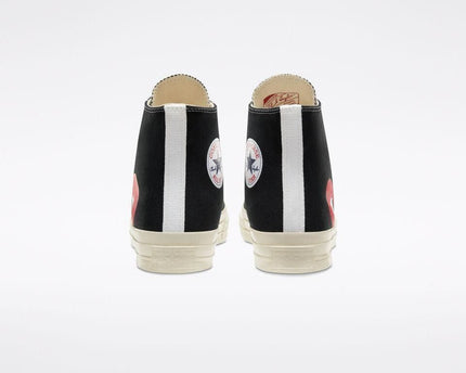 Men's Play Comme Des Garcons X Converse High Top Black Shoes