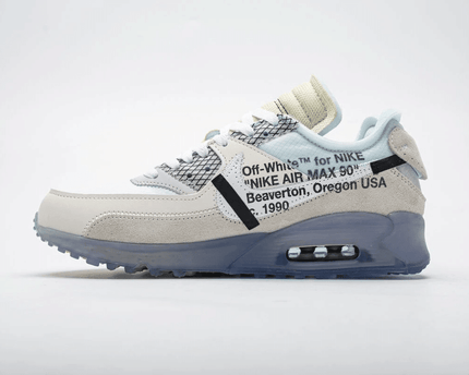 Men's Off White x Air Max 90 All White Shoes