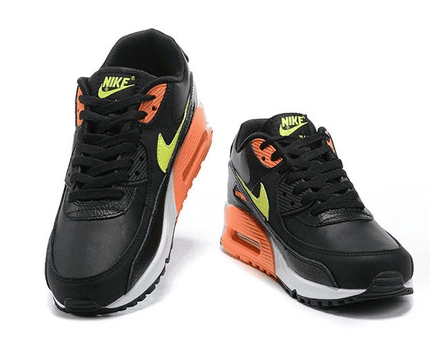 Men's Air Max 90 Black Green Orange Shoes