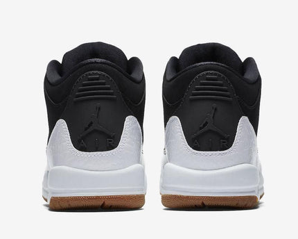 Men's Air Jordan 3 Black White Gum Shoes