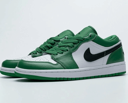 Men's Air Jordan 1 Low White Green Shoes