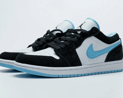Men's Air Jordan 1 Low White Black Jade Shoes
