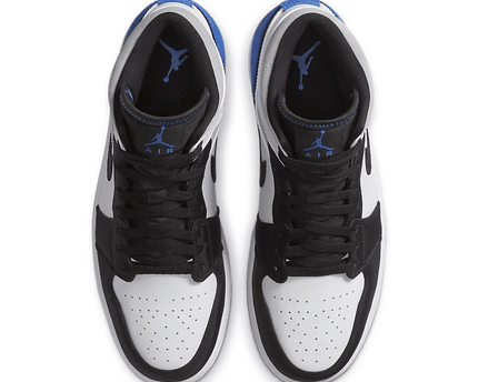 Men's Air Jordan 1 Mid White Black Royal Shoes