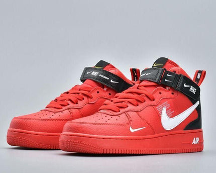 Men's Air Force 1 Mid Utility University Red Shoes