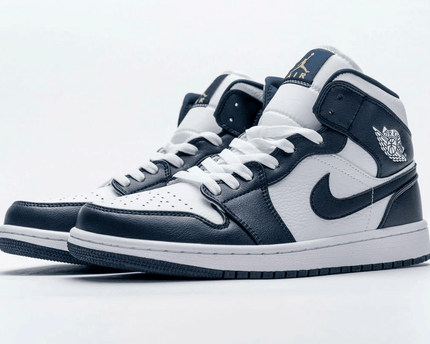 Men's Air Jordan 1 Mid Obsidian Shoes