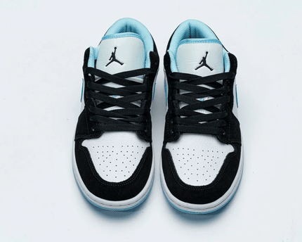 Men's Air Jordan 1 Low White Black Jade Shoes