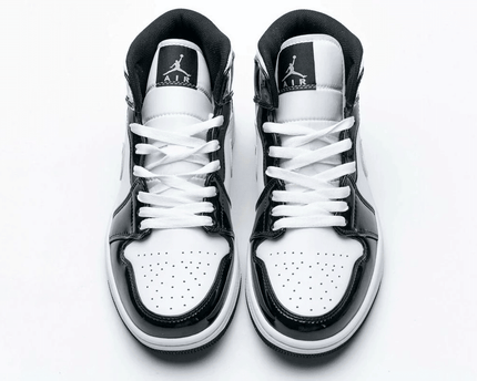 Men's Air Jordan 1 Mid Gold Patent Leather Shoes