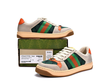 Men's Gucci Screener Green Red Sneaker Shoes