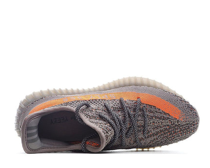 Men's Yeezy Boost 350 V2 Grey Orange Shoes
