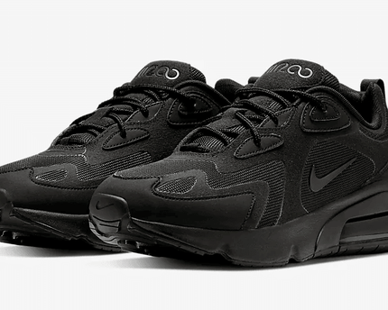 Men's Air Max 200 Triple Black Shoes