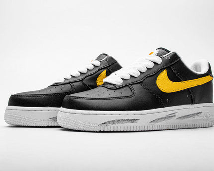 Men's PEACEMINUSONE x Air Force 1 Black Yellow Shoes