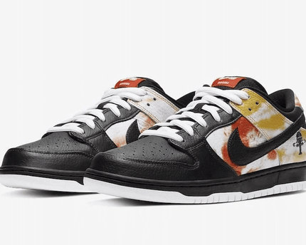 Men's SB Dunk Low Raygun Tie Dye Black Shoes