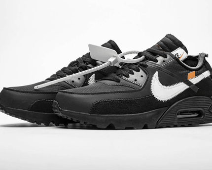 Men's Off White x Air Max 90 All Black Shoes