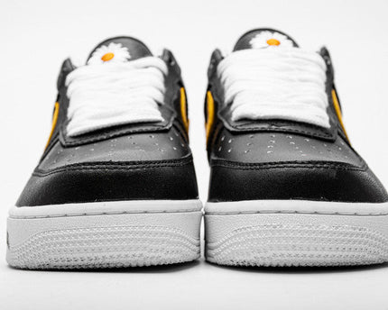 Men's PEACEMINUSONE x Air Force 1 Black Yellow Shoes