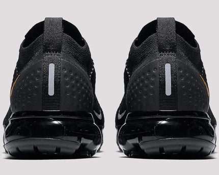 Men's Vapormax 2.0 Flyknit Black Metallic Gold Shoes