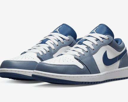 Men's Air Jordan 1 Low GS Blue Steel Shoes