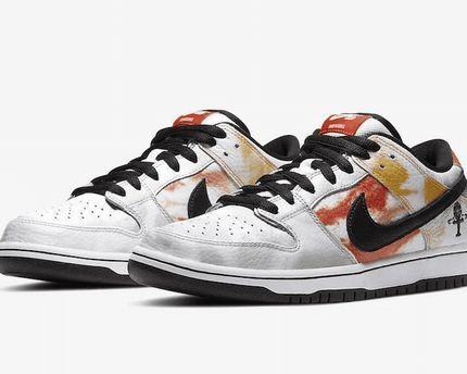 Men's SB Dunk Low Raygun Tie Dye White Shoes