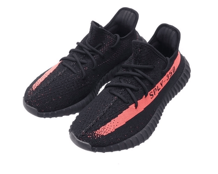 Men's Yeezy Boost 350 V2 Core Black Red Shoes