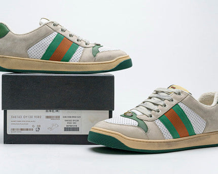 Men's Gucci Tennis 1977 Print White Sneaker Shoes