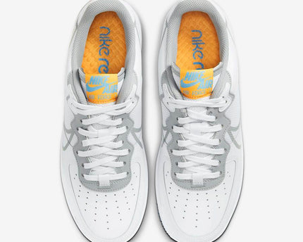 Men's Air Force 1 React Light Smoke and University Gold Shoes