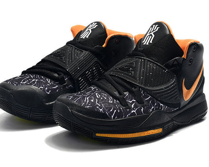 Men's Kyrie 6 Black Orange Shoes