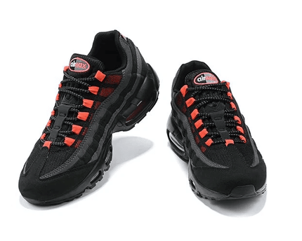 Men's Air Max 95 Black Red Orange Shoes