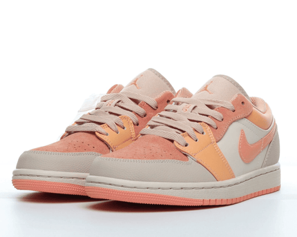 Men's Air Jordan 1 Low Atomic Orange Apricot Shoes