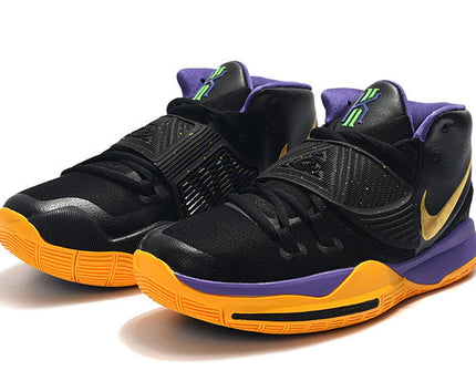 Men's Kyrie 6 Black Purple Yellow Shoes