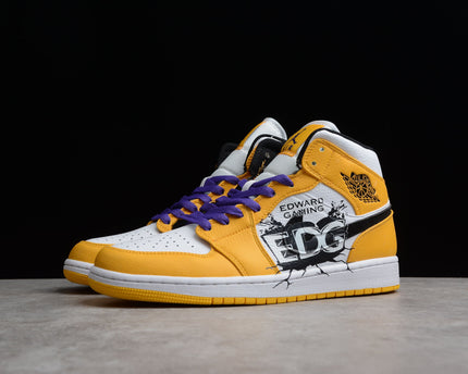 Men's Air Jordan 1 EDG Mid Lakers Shoes
