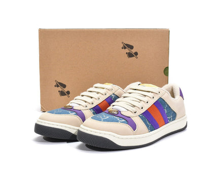 Men's Gucci Screener Purple Red Sneaker Shoes
