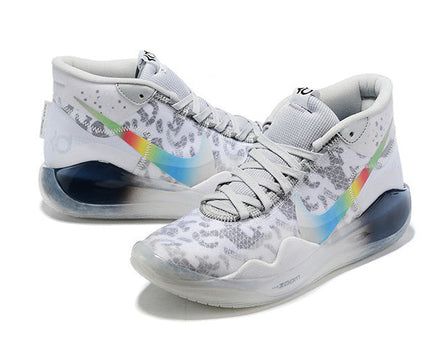 Men's KD 12 White Rainbow Shoes