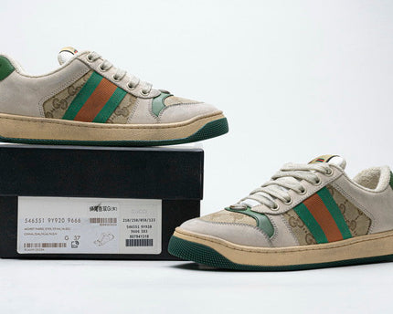 Men's Gucci Tennis 1977 Print Green Sneaker Shoes