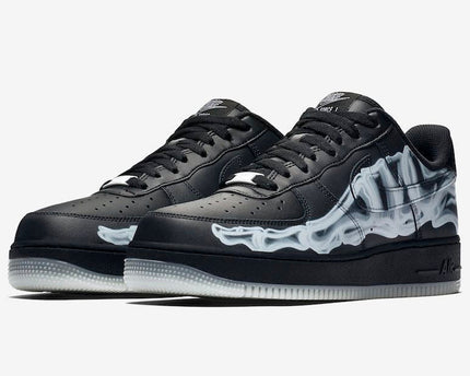 Men's Air Force 1 Black Skeleton Shoes
