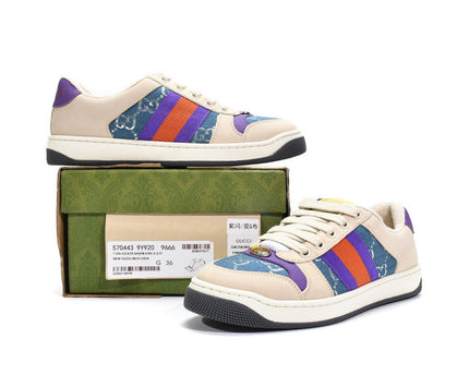 Men's Gucci Screener Purple Red Sneaker Shoes