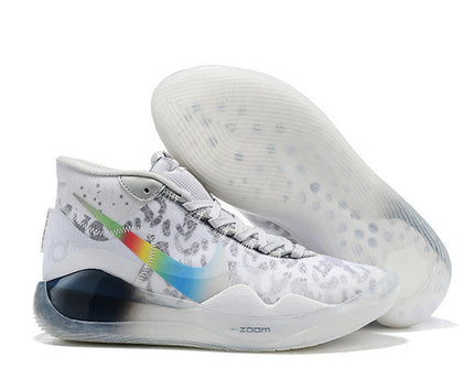 Men's KD 12 White Rainbow Shoes
